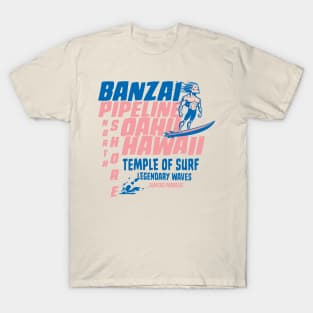 Banzai Pipeline Oahu, Hawaii Surfing T-Shirt